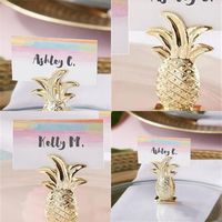 Resin Card Holder Golden Color Pineapple Modeling Wedding Favors Note Clamp Table Decoration Clip New Arrival 3 5yk L1