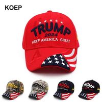 새로운 도널드 트럼프 2024 모자 미국 야구 모자 유지 아메리카 그레이트 스냅 백 대통령 모자 3D 자수 도매 드롭 배송 모자