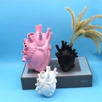 Anatómico cardíaco florero maceta decoraciónHoma arte escultura decoración de decoración con forma de corazón con forma de corazón flor marco 211222