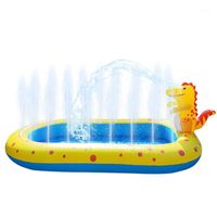 Bahçe Süslemeleri 1 ADET Yağmurlama Havuzu Şişme Küvet Açık Yüzme Oyuncak (Sarı)