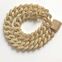 16Inch- 26Inch New Lock Clasp 19mm Heavy Iced Out Cuban Chain...