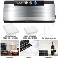 US Stock KOIOS Vacuum Sealer, 80Kpa Automatic Food Sealers with Cutter, 10 Sealing Bags, With Up To 40 Consecutive Seals, Dry & Mo229F