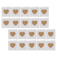 Gift Wrap 20pcs Paper Candy Boxes Small Dessert Tart Pastry Heart Window Cupcake Cases