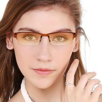 خفيفة نصف إطار نظارات القراءة للنساء الأنسجة duotone مكبرة نظارات نظارات مع diopter + 1.0to + 4.0