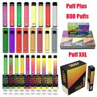 Puff Bar Plus XXL Disposable Vape POD Electronic Cigarette 800 1600 Puffar Ånganordning 550 1000 MAH Battery Kit Förfylld Cartidge E cigs