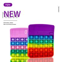 Ny Fidget Calculator Leksaker Kawaii Anti Stress Push Bubble Rainbow Re Leaver Stress Vuxen Barn Sensory Toy Presenter med Autism