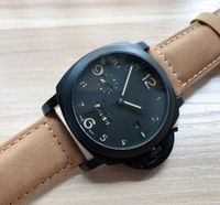 Наручные часы Часы PAM 2021 Мужские сможевые часы Коричневый кожаный ремень для мужчин1