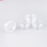 100 stücke 10g Klarer leerer Plastikkosmetik-Make-up-Glas-Töpfe transparente Probe-Flaschen Lidschatten-Creme-Lippen-Balsam ContainerHigh-Quatity
