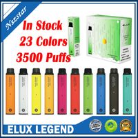 Kit de cigarette ELUX LEGEND EAU DE CIAGNEMENT EUR 2% 20mg 3500 Puffs Batterie Prérurée Porte-bâton de Vape de 10 ml