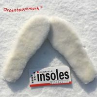 Natural Sheepskin Insoles Cashmere Thermal Shearling Snow Boots Shoe Pad Real Fur Wool Adult Children Winter Shoes Warm Oversize 220121