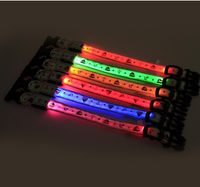 Pet Dog Collar Night Safety LED Light Flashing Glow in the D...