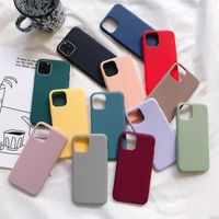 New Hot Ultra Thin Candy Colors Telefono Custodia in silicone per iPhone 12 Mini 11 Pro Max XS Max XR x 6S 7 8 Plus Fabbrica direttamente all'ingrosso