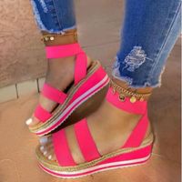Summer Women Sandals Ankle Strap Platform Wedges Heels Slip ...