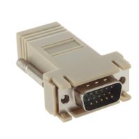 Adaptador de cabo de rede VGA D-Sub DB9 Extensor Masculino para LAN Cat5 Cat5e Cat6 RJ45 Feminino