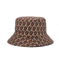 Sombreros tacones de algodón de lujo letra de algodón estampado de cubo de mujeres Hombres Caps Panamá Bob Vintage Femenino Diseñador de tapa de verano 220105