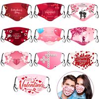 Sevgililer günü Yetişkin Tasarımcı Yüz Maskeleri Pamuk Toz Geçirmez 3D Baskılar Solunum Yıkanabilir Rreusable Insert PM2.5 Filtre Parti Maskeleri 2021