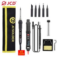 JCD Soldering Iron Kits With Digital Multimeter Adjustable Temperature Multi-Function Solder Iron Pen 80W 220V 110V
