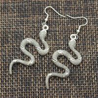 Trendig vintage orm form dangle örhängen för kvinnor flicka retro droppe örhängen söta små objekt örhängen smycken