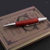 Chouxiongluwei Fat Short Clip Stift rote Holz Silber Stationery Office School Supplies Writing1