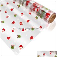 Gift Wrap Event & Party Supplies Festive Home Garden Stobok Transparent Cellophane Paper 2.5 Mil Thickness Xmas Wrapper Packing Decorative W