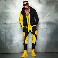 Мужские трексуиты 2 шт. Мужская тренажерный зал Одежда Cudsuit Coussusit Sport Men Устанавливает хип-хоп ROPA Hombre Set Zipper + карандаш брюки уличные