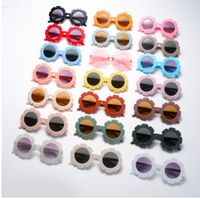 Wholesale Sun Flower Round Cute Kids Sunglasses UV400 for Bo...