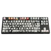 Keyboards PBT 110Key AHEGAO Keycap Tintura Sublimação OEM Perfil Japonês Anime para Cherry Gateron Kailh Keyboard Mecânico1