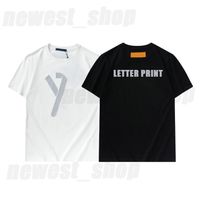 2022 Summer Designer di lusso Mens T-shirt Tshirt Europa T-shirt Camicia Lettera classica Geometria Arrow Stampa manica corta Moda Casual Tee Tops