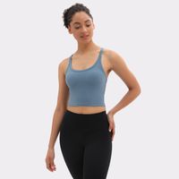 NWT Racerback Costruito in Bra Buttery-Soft Yoga Workout Gym Crop Top Donna Nudo-Feel Fitness Sport Atletico Crop Gilet Gilet Bras Z1125