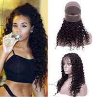 360 Full Lace Wig with Baby Hair Deep Wave Lace Front Human Hair Wigs Brazilian Virgin Hair 150 Density with Natural Hairline