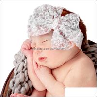 Headbands Hair Jewelry Lace Elastic Head Bands Butterfly Bow Knot White Baby Girl Band Hood Headwrap Fashion Will And Sandy Drop Delivery 20