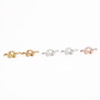 Moda piccolo nodo perno orecchino stile carino stile protezione ambientale materiale oro argento rosa tre colori opzionale per le donne