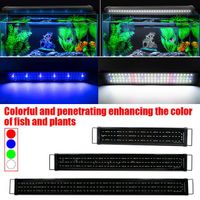 Lámpara de agua de espectro completo de 24W 156LED 47.2inch Black Indoor Aquarium Lights US Standard ZC001222 (adecuado para 47.2-55.1 pulgadas de acuario largo)