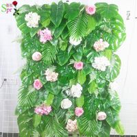 SPR 24pcs lot Artificial green foliage wall wedding backdrop party events occasion artificial flower arrangements table runner
