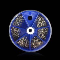 walk fish 115pcs/lot set stainless steel double split rings connection ring of full size fishing tackle