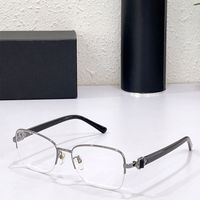 Elegante e requintado Mulheres Meio-Rim Óculos Designer Quadro Metal Forma Quadrado Eyeglasses Side Inlay Senhora Senhora Glasse 2174B