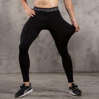 Vansydical Mens Compression Collant Pantalon Skin Courant Jogging Jogger Fitness Exercice Gym Athletic Long Pant Pantalon Spandex rapide Dry
