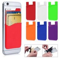 Universal 3M cola de silicone carteira cartão de crédito dinheiro adesivo adesivo adesivo bolsa de suporte celular para iphone 12 mini 11 pro max xs xr dhl