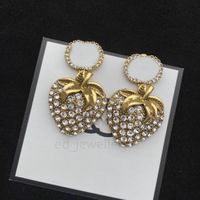 Brand designer women' s classic Earrings Fashion Gold re...