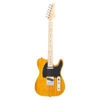 Glarry GTL Trevägsbrytare Gitarr Maple Fingerboard Electric Guitar Bag Stryp Plectrum Anslutning Wire Spanner Verktyg Transparent Yellow