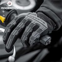 Rockbros cykla handskar sbr 6mm förtjockad kudde stötsäkra andningsbara gel cykelhandskar män kvinnor full finger sport mtb 211229