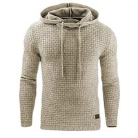 Männliche Sweatshirt Massive gesteppte Jacquard Mode Hoodie Slim Fit Casual Sweatshirt