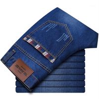 Jeans masculinos 2021 Chegada Marca Homens Stright Mens Casual Denim Calças Slim Fit Negócios Calças de Alta Qualidade S0071