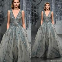 Latest Evening Dresses Luxury Beaded Sequins Crystal Velvet ...