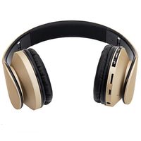 US stock HY-811 Headphones Foldable FM Stereo MP3 Player Wired Bluetooth Headset Champagne2362