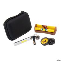 HoneyPuff Kit Set con Plasitc Herb Grinder Glain Vetro Tip Taillo Tabacco Tabacco Tubo Rullo Rullo Rolling Roller Maker Carry Zipper DHL
