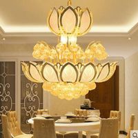 Deckenleuchten Goldene LED-Kristalllampen Esszimmer-Kronleuchter Moderne minimalistische lebende kreative Beleuchtung