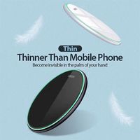 15w Wireless Charger For Mobile Phone Round Mirror Surface F...