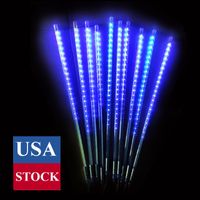 Icicle Işıkları Kar yağışı Meteor Duş Yağmur Işık Noel LED Dekorasyon Düşen Damla Dize Işık 10 Tüp (Mavi, 50 cm)