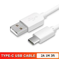 اكتب C كابلات USB 2A Type Data Data Type C لسامسونج Xiaomi Tablet Android Charger Cable